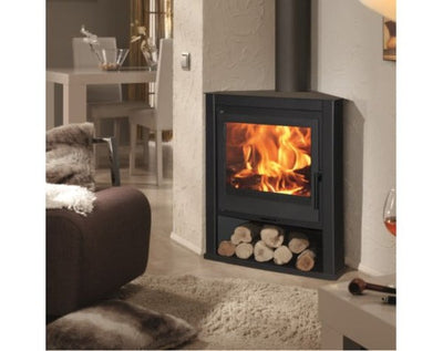 Estufa de Leña Rinconera Panadero E40 – 6,85 kW con Doble Cuerpo de Acero y Diseño EcoDesign