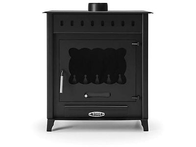 Estufa de Leña TEIDE 12,6 kW | Acero 4 mm, EcoDesign 2022, Rendimiento 79%, Calienta hasta 220 m³